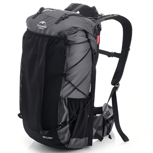 windhike Naturehike Rock-40L/60L+5L Internal Frame Hiking backpacking backpack, Camping Waterproof Bag, Ultralight Outdoor Daypack with Rain Cover for Hiking, Backpacking,Camping Survival(60+5L) - Image 1