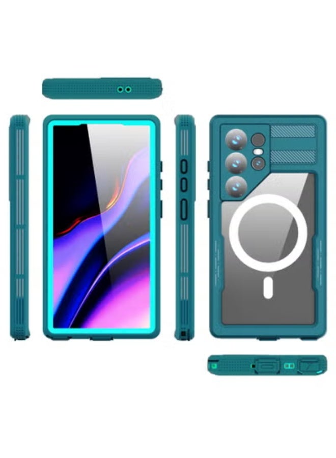 AROAQ For Samsung Galaxy S24 Ultra Rugged Waterproof Case,IP68 Certified Underwater Shockproof Mag Safe Wireless Charging Compatible with Built-in Screen Protector Full Body Protective Cover - Image 3