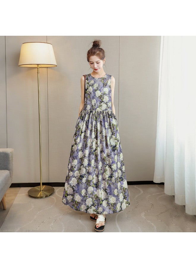 Cypress House 2025 Summer New Women's Plus Size Printed Maxi Dress - Image 5