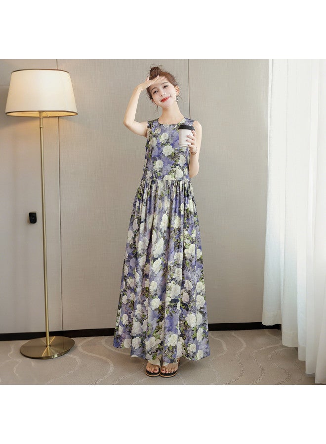 Cypress House 2025 Summer New Women's Plus Size Printed Maxi Dress - Image 4