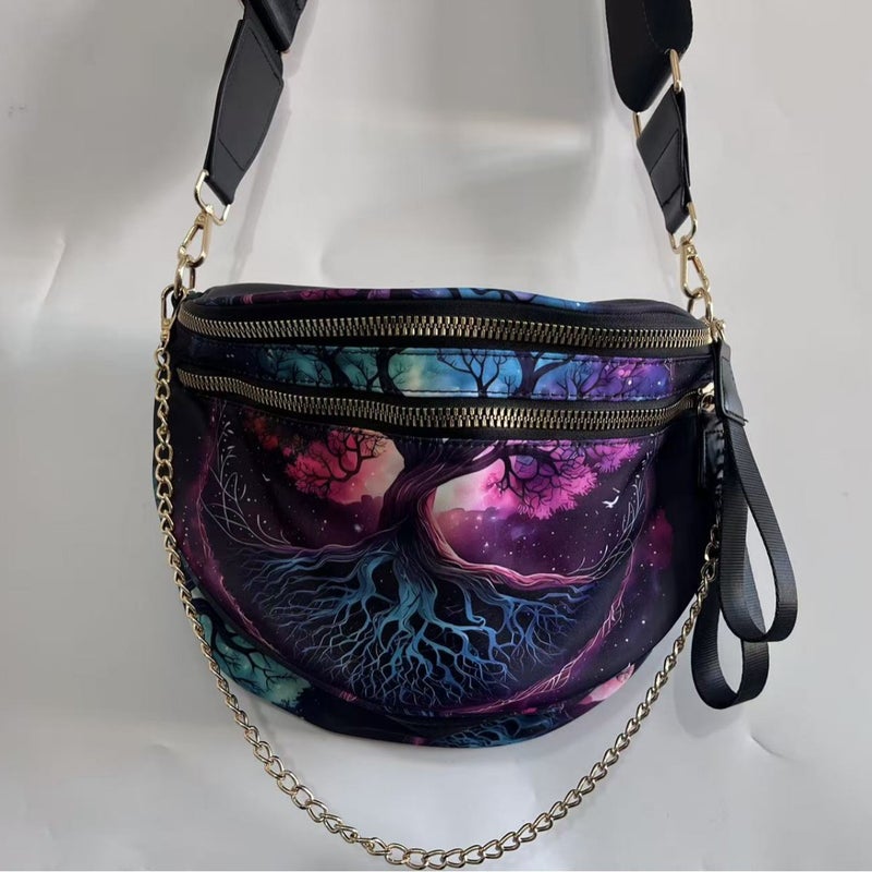 Women's Shoulder Bag with Decorative Chain, Large Capacity - Image 2