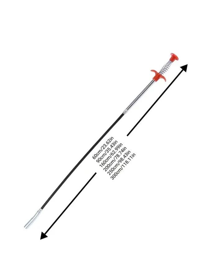 35.4 بوصة ثعبان تصريف يدوي متين قضيب فولاذي غير قابل للصدأ مرن 4 قابض مخالب - Image 5