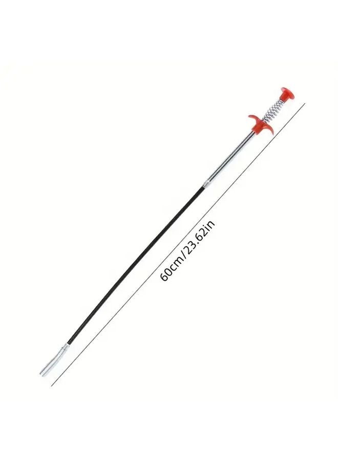 35.4 بوصة ثعبان تصريف يدوي متين قضيب فولاذي غير قابل للصدأ مرن 4 قابض مخالب - Image 4