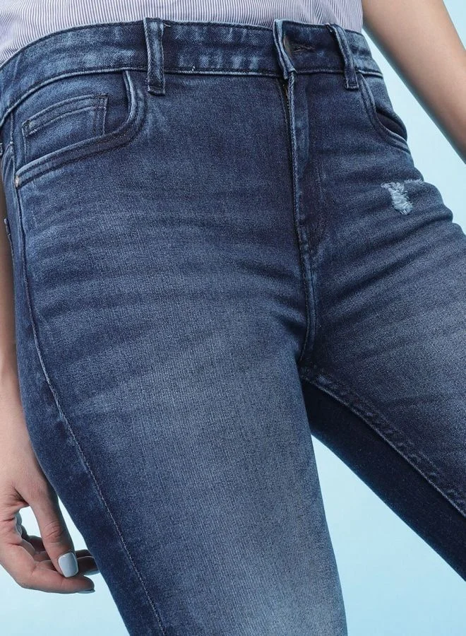Freehand  Women Slim Fit Colourblocked Mid Rise Jeans  | Best Price UAE