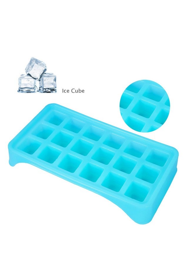Clazkit Smart Pop up Ice Cube Trays for Freezer with Lid with Easy Release Flexible, Stackable, 100% BPA Free, Food Grade for Freezer, Cocktail - Pack of 1 - Image 5
