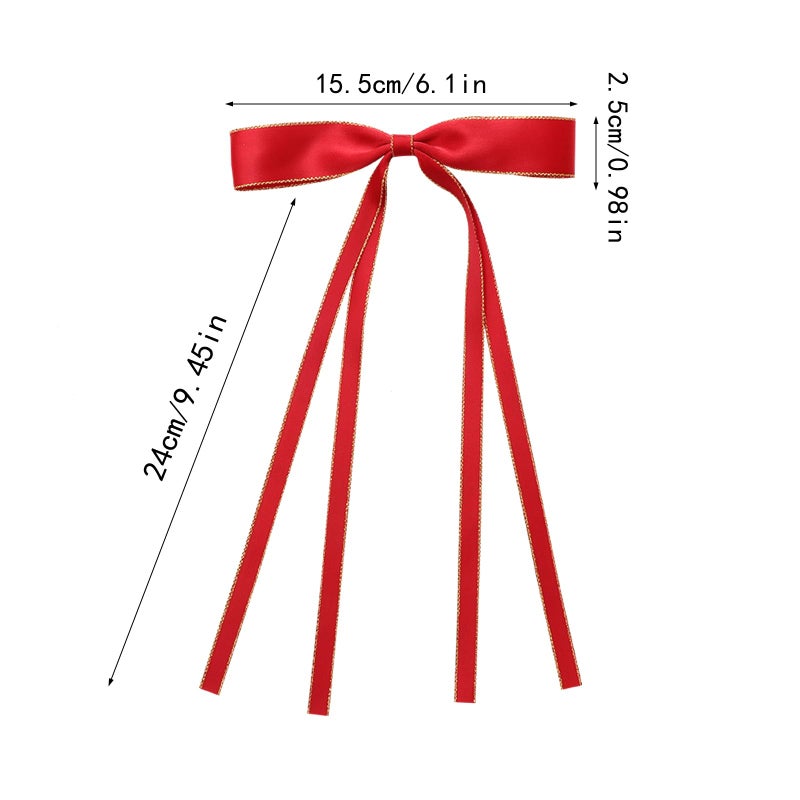 WORTL 16 PCS Hair Bows for Women,Ribbon Hair Bows With Long Tail,Hair bow clips Hair Barrettes for Women Accessories - Image 2