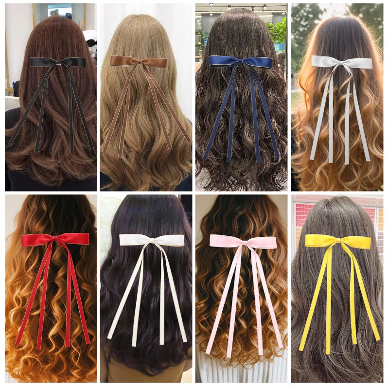 WORTL 16 PCS Hair Bows for Women,Ribbon Hair Bows With Long Tail,Hair bow clips Hair Barrettes for Women Accessories - Image 4