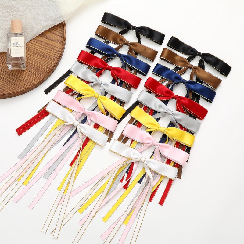 WORTL 16 PCS Hair Bows for Women,Ribbon Hair Bows With Long Tail,Hair bow clips Hair Barrettes for Women Accessories - Image 5