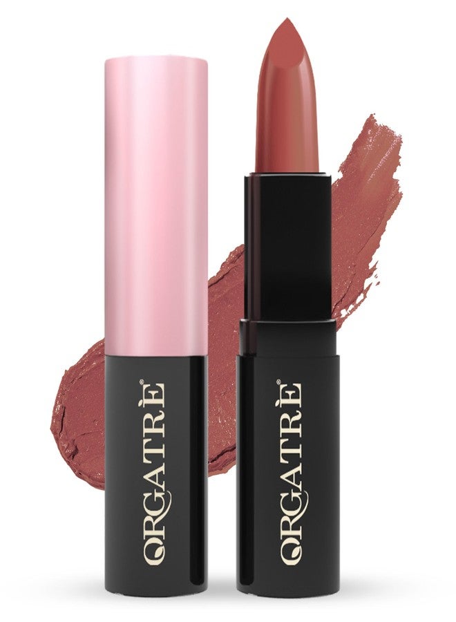 Orgatre MoodBliss Creamy Matte Long Lasting Bullet Lipstick for Women | Intense Colour, Keeps Lips Moisturised | Non-Drying | Highly Pigmented Non-Transfer Formula | Enriched with Almond Oil (Maple Bliss, 3.2 gm) - Image 1