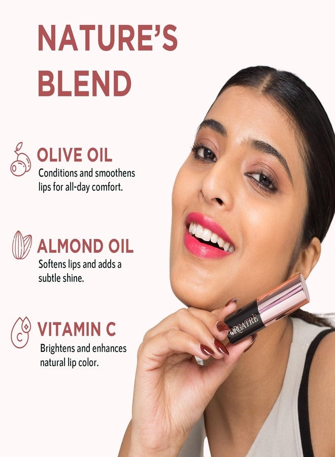 Orgatre MoodBliss Creamy Matte Long Lasting Bullet Lipstick for Women | Intense Colour, Keeps Lips Moisturised | Non-Drying | Highly Pigmented Non-Transfer Formula | Enriched with Almond Oil (Maple Bliss, 3.2 gm) - Image 3