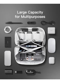 Excefore Electronics Organizer Travel Case Waterproof Tech Pouch Large Travel Friendly Bag For Electronic Accessories Cable Cord Charger Phone Ideal Tech Organizer For On The Go  - Image 4