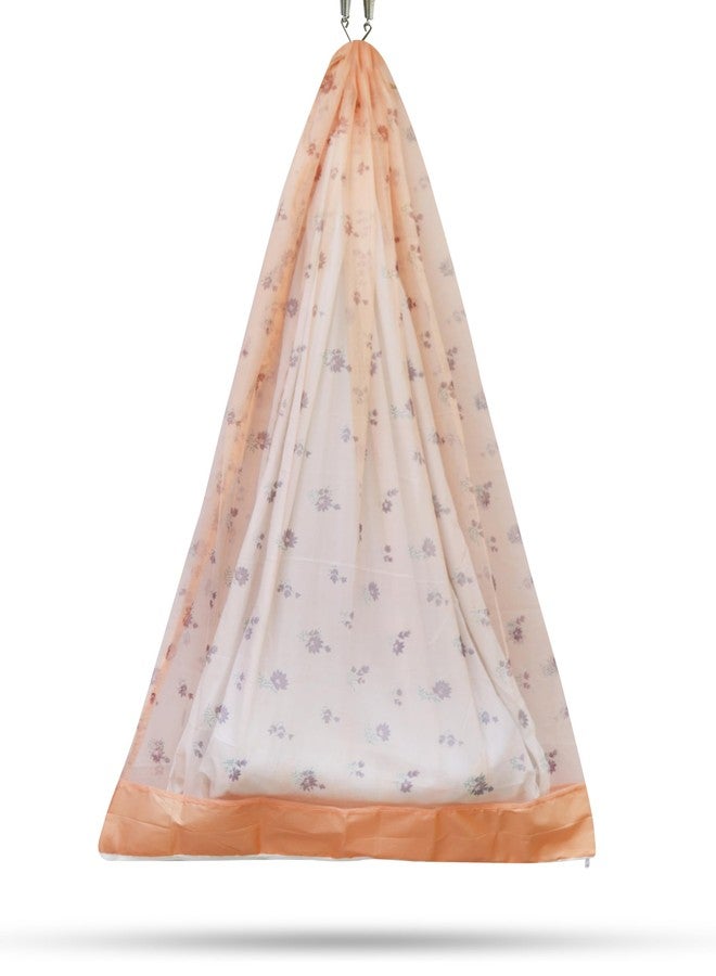 NISSI 100% Soft & Strong Cotton Baby Cradle Cloth Only (Thottil Hanging Swing Jhula Uyyala) - New Born | 0-3 Years 50INCH /125 CM Width 60 INCH/150 CM Height with Mosquito Net (Orange) - Image 5