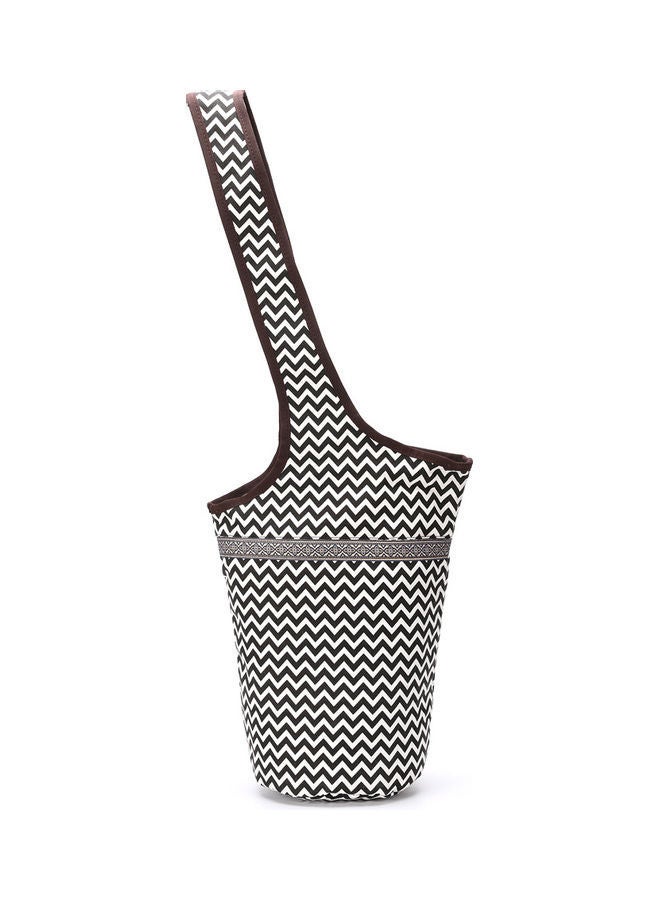 NIBEMINENT Yoga Mat Bag Canvas Shoulder Bags Vintage Printed Zipper Pocket White 25.00*3.00*24.00cm - Image 1