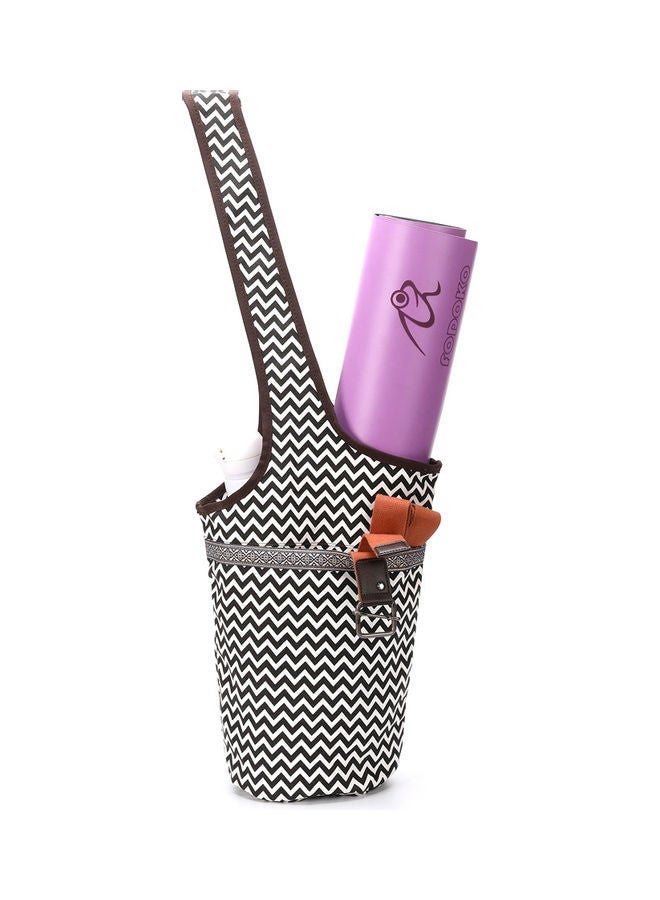 NIBEMINENT Yoga Mat Bag Canvas Shoulder Bags Vintage Printed Zipper Pocket White 25.00*3.00*24.00cm - Image 5