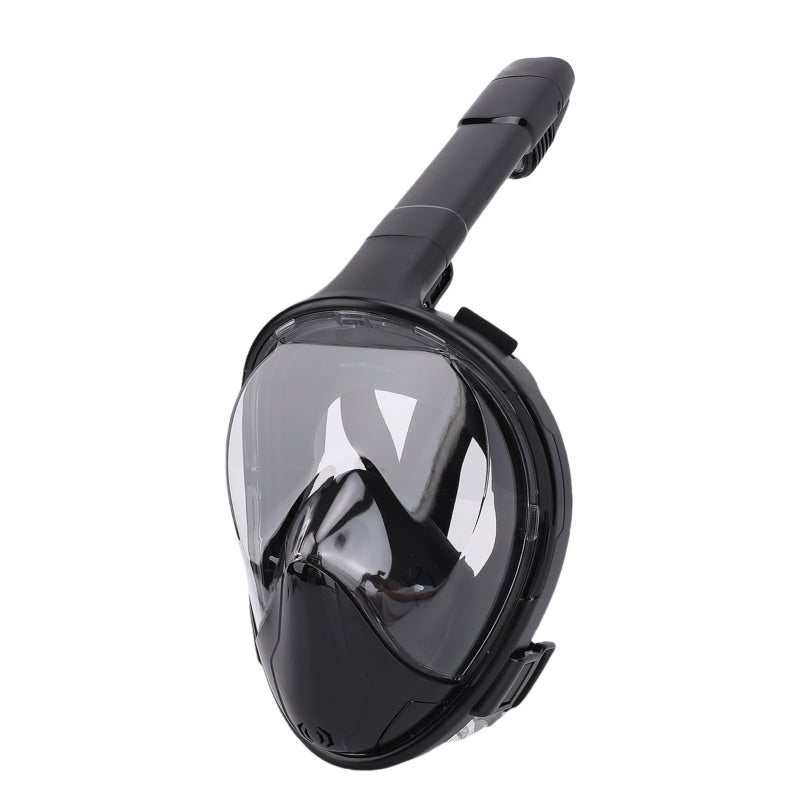 Seafard Snorkel Face Cover 180 Degree Panoramic View Anti Fog Splashproof Silicone Full Dry Breathing Snorkeling Face Guard Black L/XL - Image 4