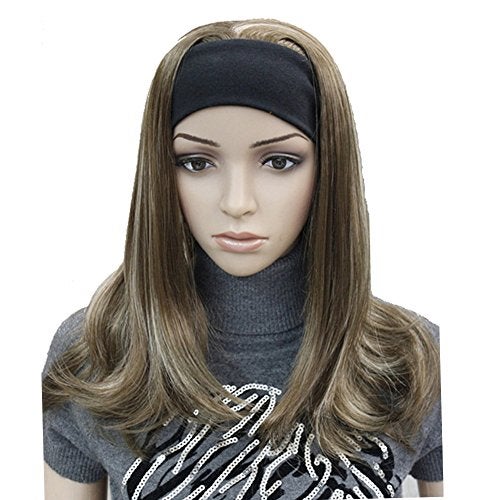 Lydell Long Straight Wave Headband Synthetic Wigs (12TT26 Brown Highlighted) - Image 1