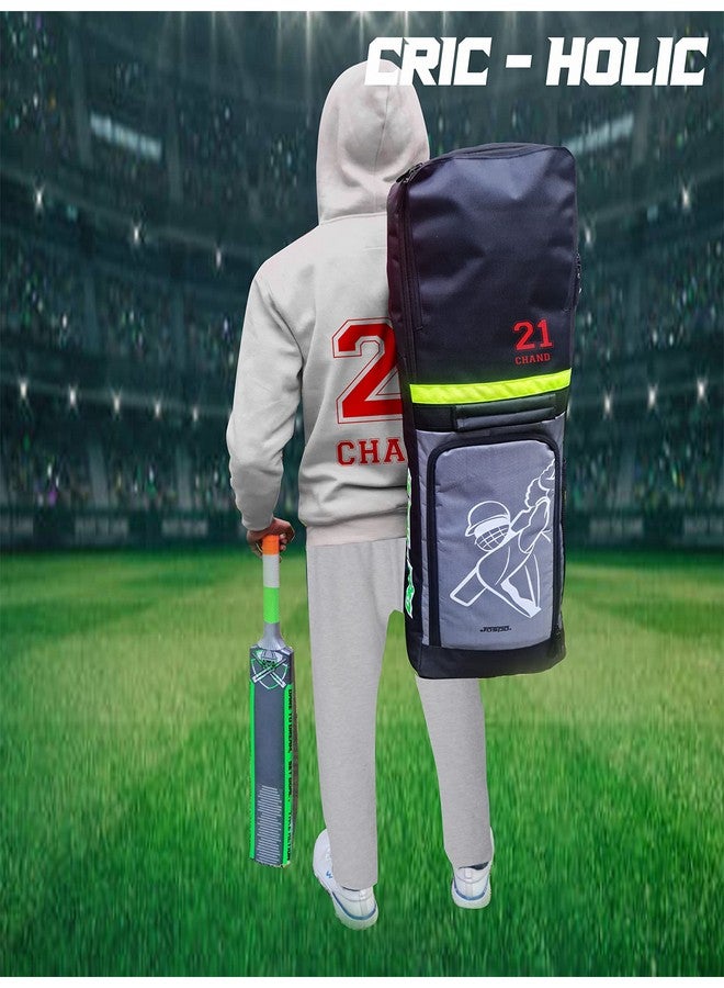 Jaspo Cric Holic Padded Cricket Kit Bag For Plastic Cricket Set And Individual Wooden Cricket Set With Multiple Utility Pockets, Carrying Options (Carry Bag Only) - Image 5