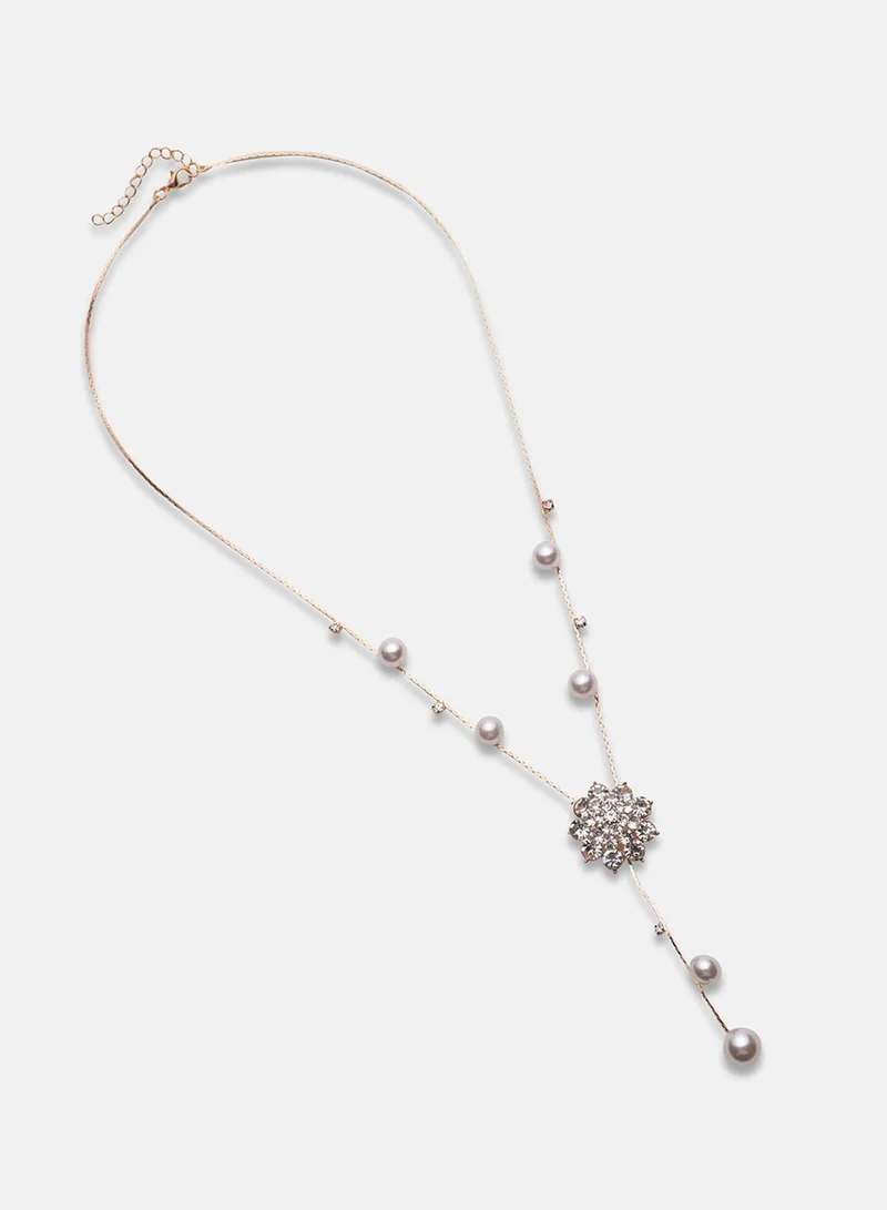 سوهي الأزهار قطرة إهمال قلادة-الكأس الفضية