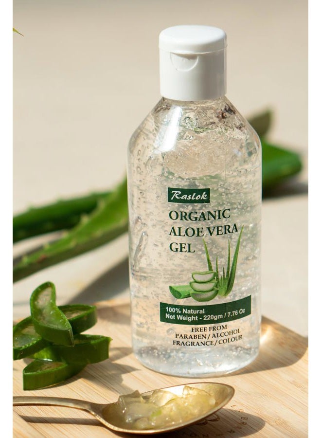 Raslok Aloe Vera Gel | 100% Pure Natural Aloe Gel For Moisturizing Face Skin & Hair Care,Durable Moisturizing Hydrating Soothing, Non-Sticky (7.76 OZ) - Image 3