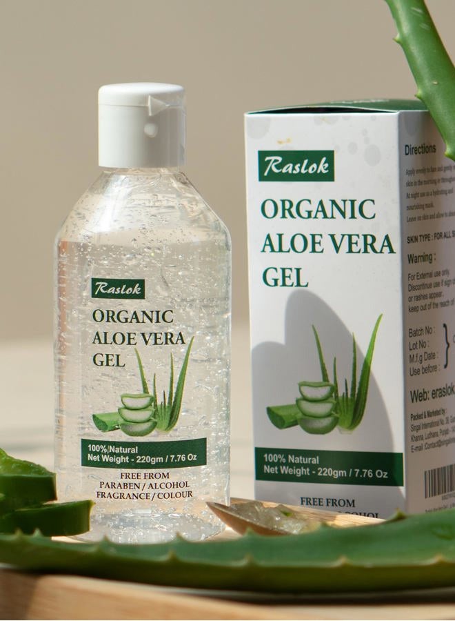 Raslok Aloe Vera Gel | 100% Pure Natural Aloe Gel For Moisturizing Face Skin & Hair Care,Durable Moisturizing Hydrating Soothing, Non-Sticky (7.76 OZ) - Image 5