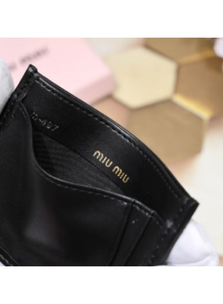 Miu Miu MiuMiu pleated thin lambskin multi-card slot small card holder coin purse - Image 3