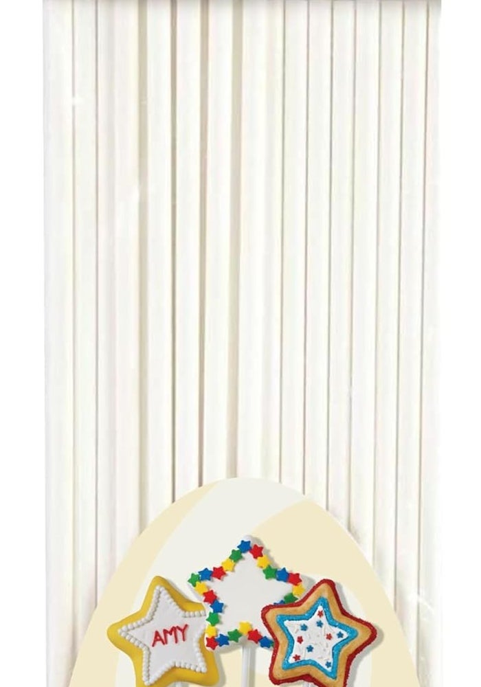 Wilton 20 Count Cookie Sticks - 8 Inch (20.3 cm) Sturdy Paper Sticks for Baking and Candy Making - Image 1
