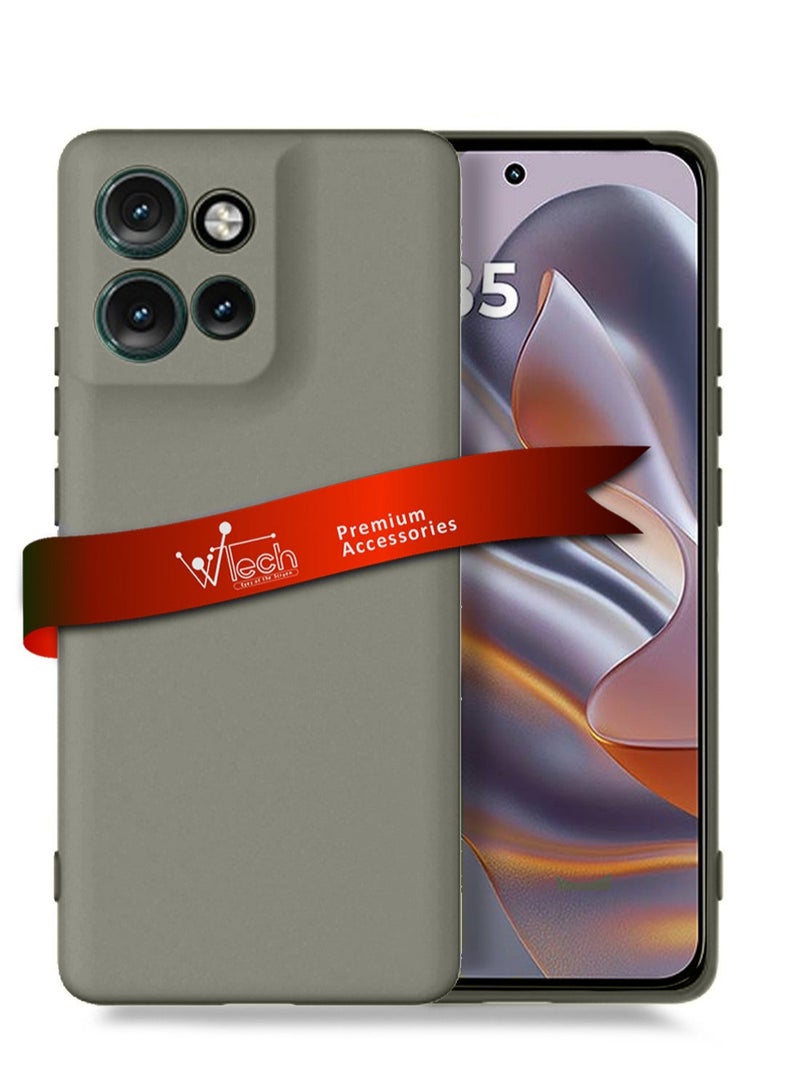 دبليو تيك غطاء الحماية موتورولا إيدج 50 نيو 5 جي 2024 بريميوم سوفت ليكويد سيليكون - رمادي