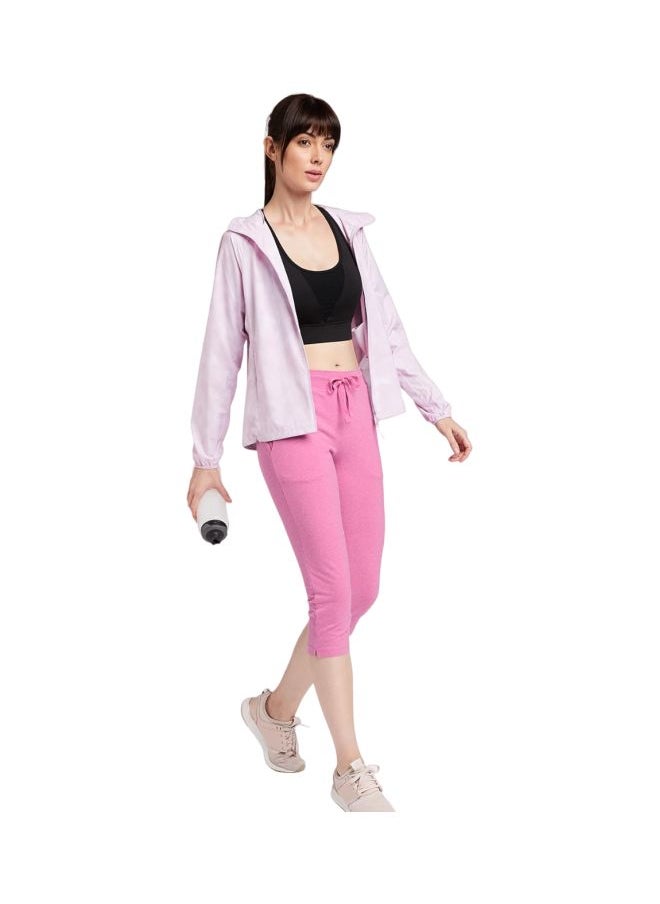 JOCKEY Jockey Women Slim Fit Cotton Capri Pants 1300 Ibis Rose Melange Large Pink L  - Image 3