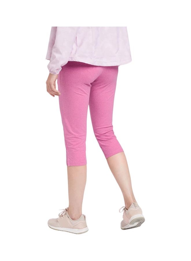 JOCKEY Jockey Women Slim Fit Cotton Capri Pants 1300 Ibis Rose Melange Large Pink L  - Image 2