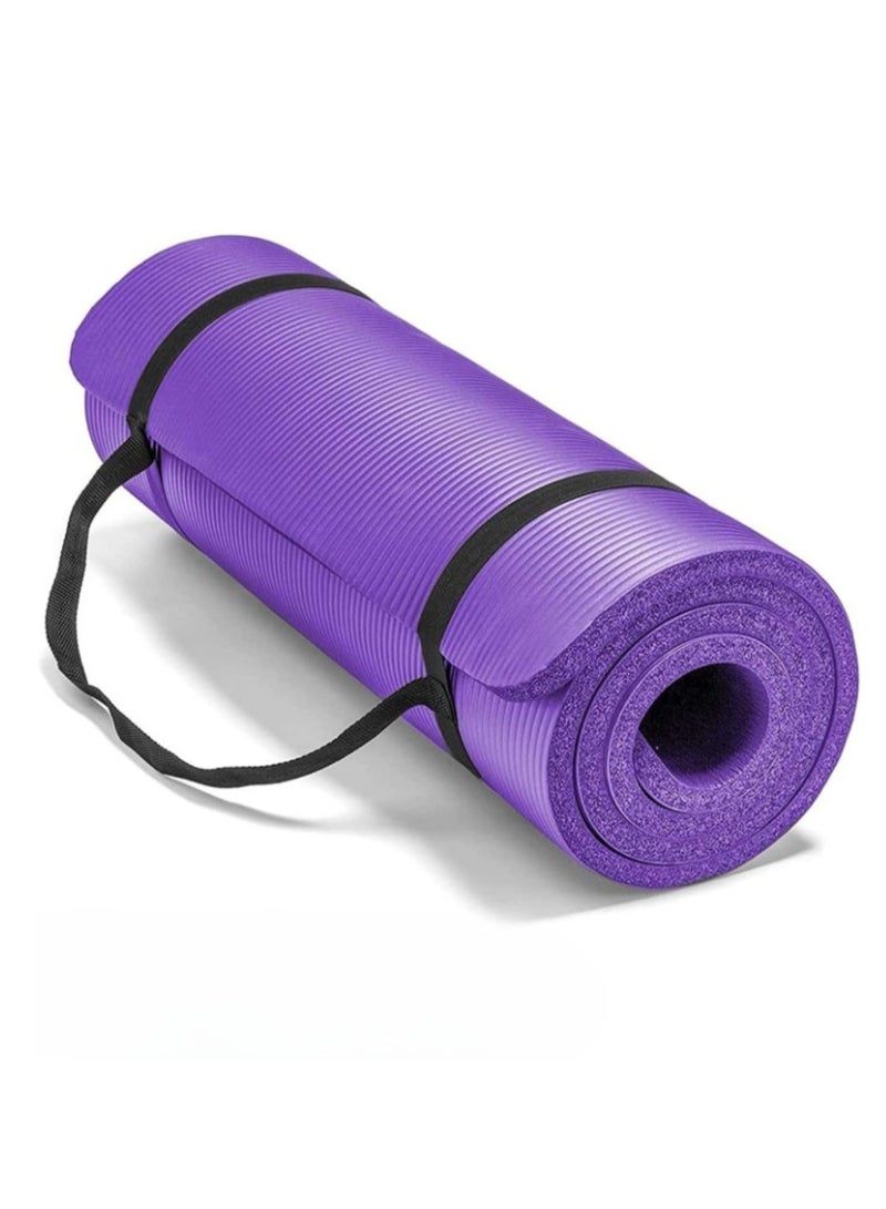 Spall Yoga Mat Non Slip,Yoga Mat with Strap Included 10mm Thick Exercise Mat Yoga and Many Other Home Workouts  - Image 2