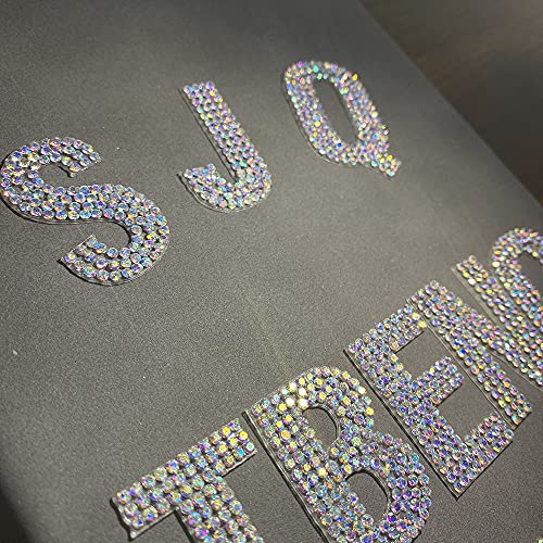 PRATIQUE Glitter Rhinestone Alphabet Letter Stickers, 26 Letters Self-Adhesive Stickers for DIY Art and Craft (AB Color) - Image 4