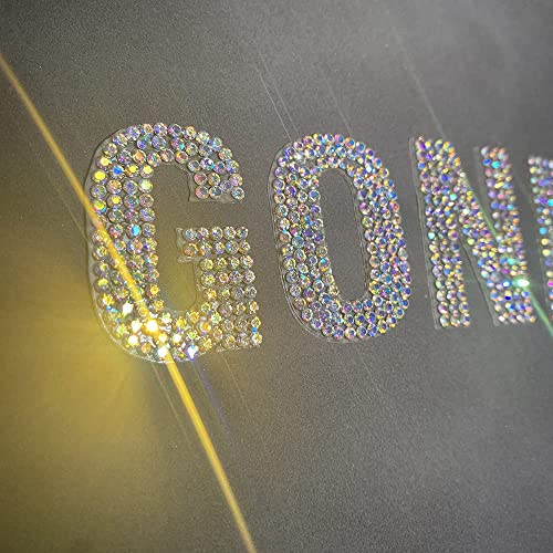 PRATIQUE Glitter Rhinestone Alphabet Letter Stickers, 26 Letters Self-Adhesive Stickers for DIY Art and Craft (AB Color) - Image 5