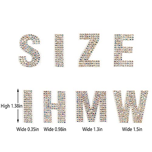 PRATIQUE Glitter Rhinestone Alphabet Letter Stickers, 26 Letters Self-Adhesive Stickers for DIY Art and Craft (AB Color) - Image 2