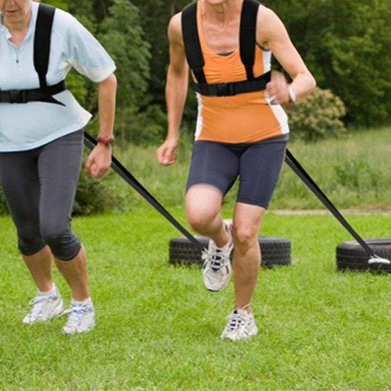 klarako Sled Harness, Tire Pulling Harness Fitness Resistance Training Speed Harness Trainer with Adjustable Padded Shoulder Strap for Speed Improvement and Strength Training - Image 4