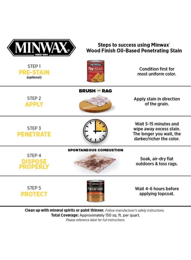 Minwax Wood Finish Penetrating Stain Sedona Red 284ml - Image 4