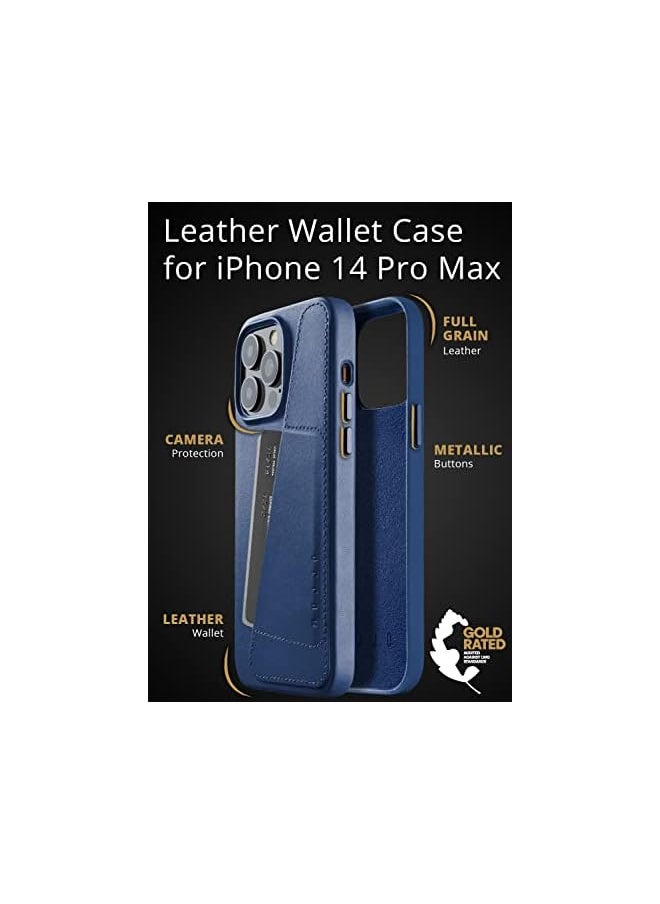 Mujjo - Full Leather Wallet Case for iPhone 14 Pro Max | Case with Card Holder, iPhone 14 Pro Max Leather Case, iPhone 14 Pro Max Phone Case, iPhone 14 Pro Max Case Wallet, iPhone 14 Pro Max Wallet Case - Image 1