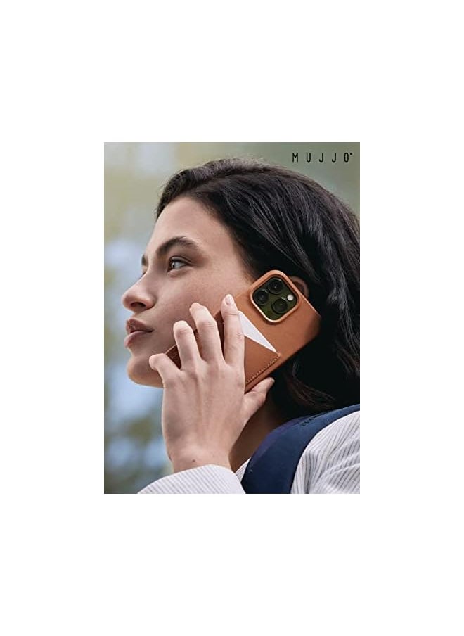 Mujjo - Full Leather Wallet Case for iPhone 14 Pro Max | Case with Card Holder, iPhone 14 Pro Max Leather Case, iPhone 14 Pro Max Phone Case, iPhone 14 Pro Max Case Wallet, iPhone 14 Pro Max Wallet Case - Image 1