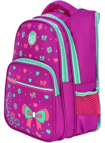 Waddell Fuchsia Bowtie Patterned Primary School Backpack 3026