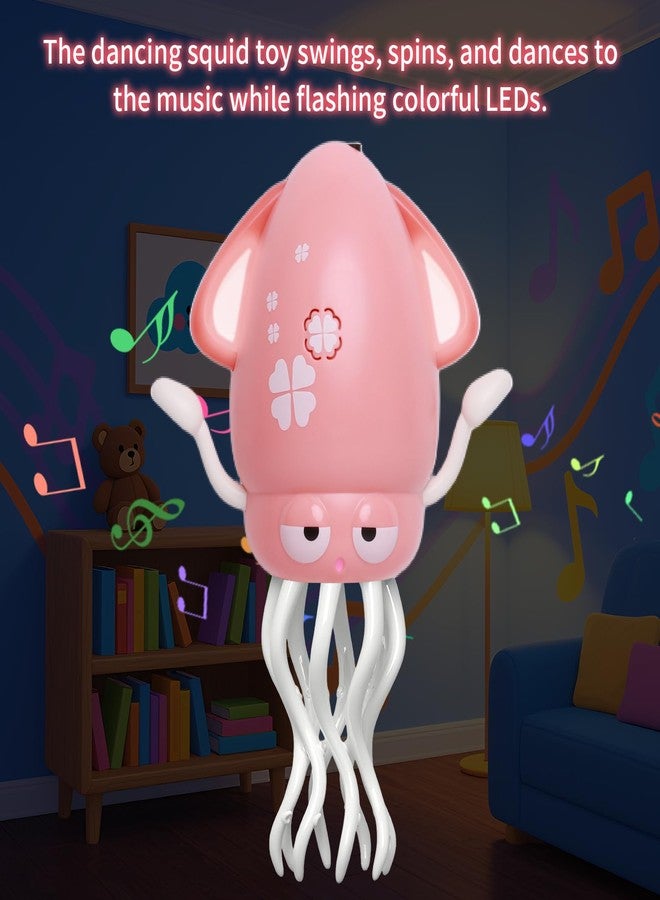 Dyale Dancing Squid Toy, Dancing Music Squid Baby Toys for Ages 3 and Up for Kids,Pink - Image 3