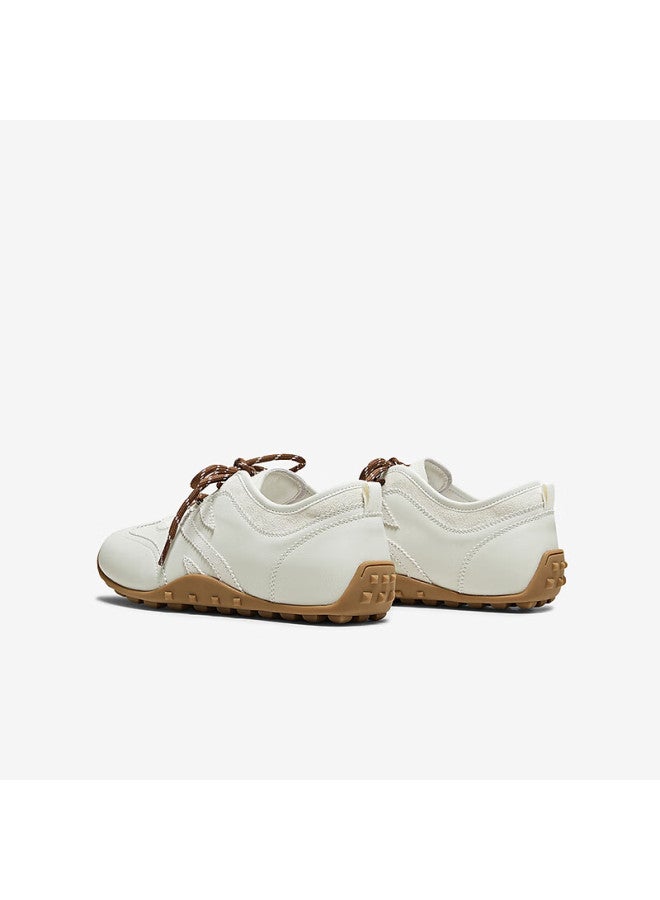 Basto 26 Spring Internal Height Increase Thin Sole Brown Derby Training Shoes Sports Casual Women's Shoes D3590am6 Beige 37 - Image 2