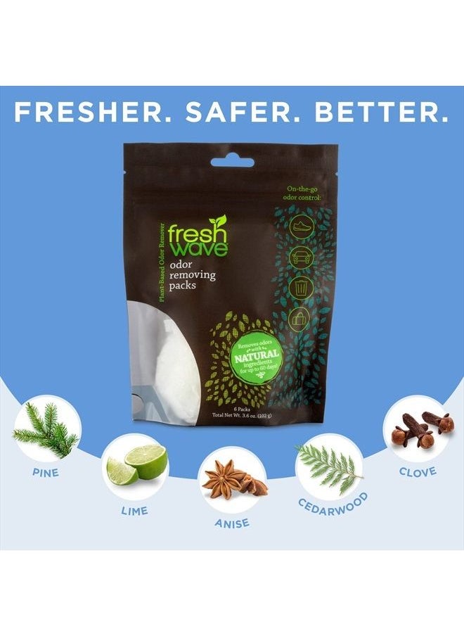 Fresh Wave - Odor Eliminating & Deodorizing Packs | 2 Bags of 6 Each | Safer Odor Relief for Small Spaces | Natural Plant-Based Odor Eliminator | Odor Absorbers for Home - Image 1