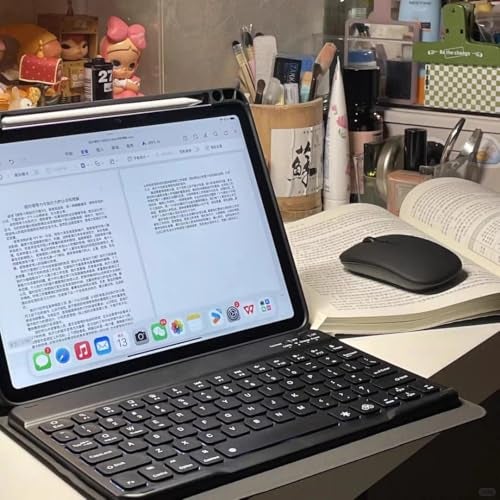 AnMengXinLing Keyboard Case for iPad Air 11 inch 2025(M3)/2024(M2)/ Air 5 2022/Air 4 2020 with Pencil Holder, Magnetically Detachable Bluetooth Keyboard, Balck - Image 3