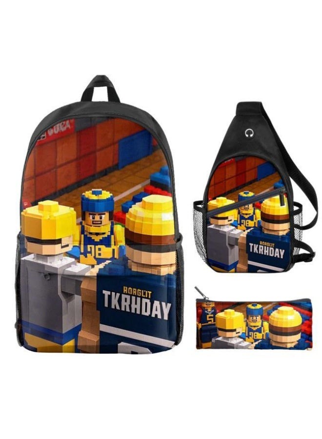 Universal cartoon new three-piece schoolbag - 406  - Image 1