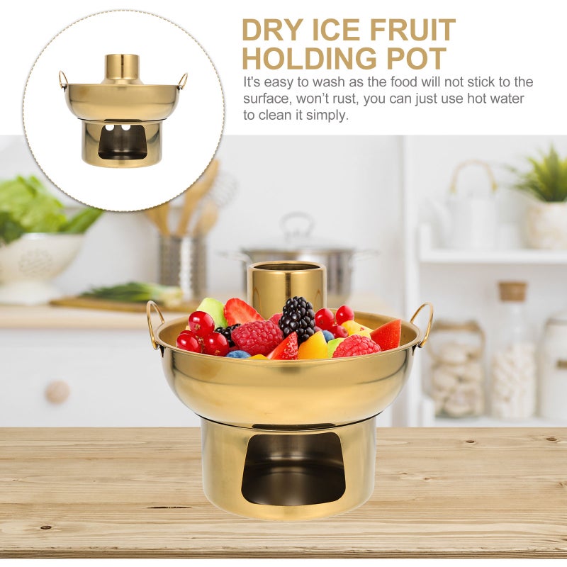 2pcs Stainless Steel Dessert Pot Fruit Holding Pot Holding Pot - Image 4