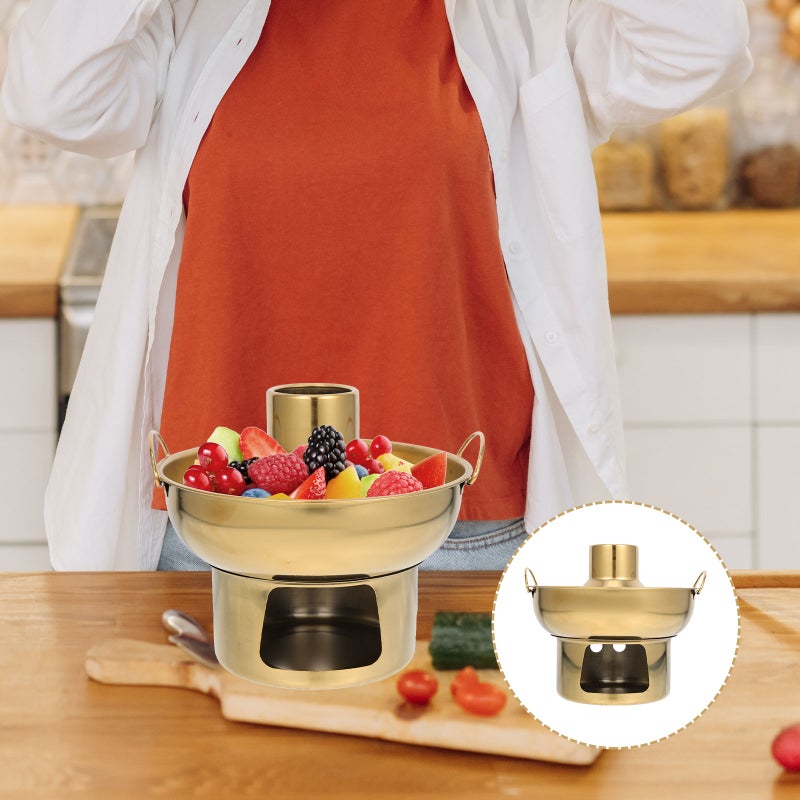 2pcs Stainless Steel Dessert Pot Fruit Holding Pot Holding Pot - Image 1