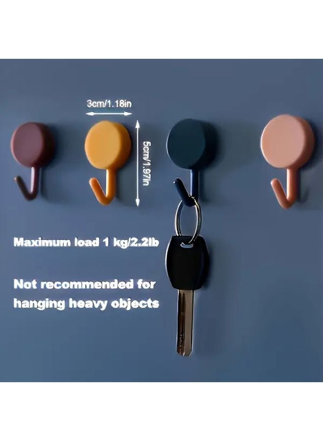 10 قطع من خطافات الحائط اللاصقة بألوان عشوائية للمفاتيح والمعاطف والمناشف في الحمام وغرفة النوم - Image 5