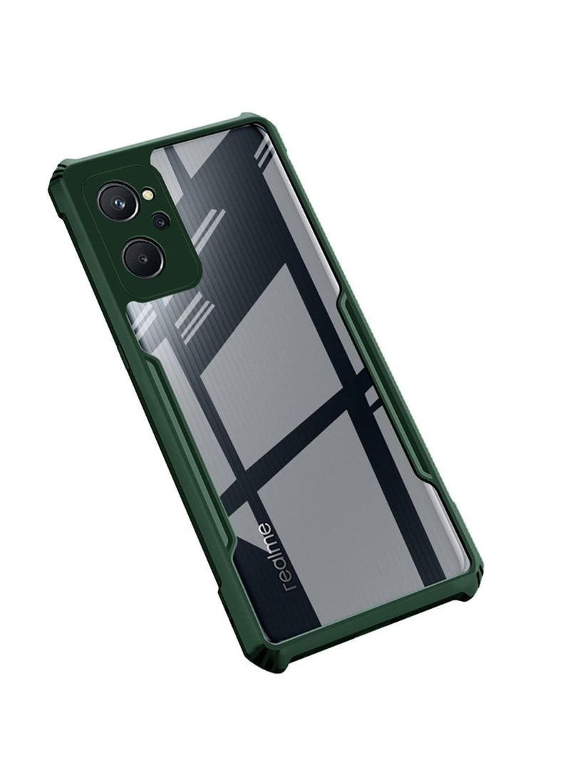 realme 9i 4G Green Mobile Phone Case Cover, Ultra-Thin Lightweight Cover Soft TPU Bumper + Acrylic Clear Back Case Cover - Image 1