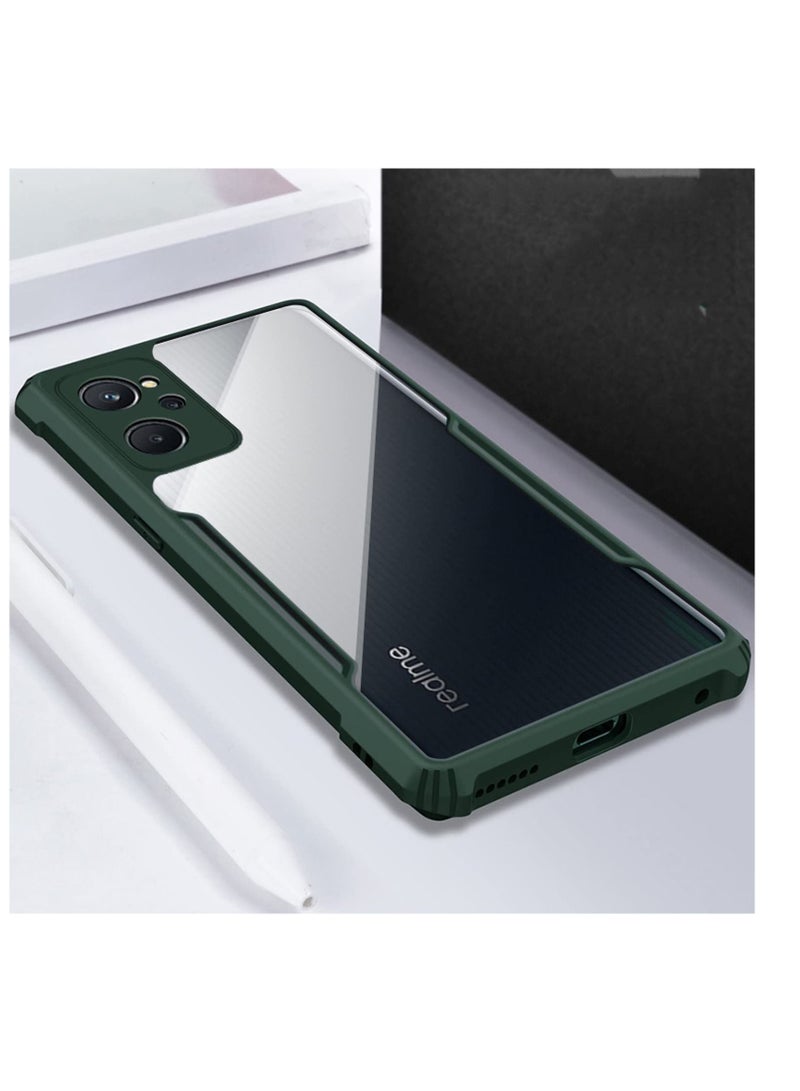 realme 9i 4G Green Mobile Phone Case Cover, Ultra-Thin Lightweight Cover Soft TPU Bumper + Acrylic Clear Back Case Cover - Image 5
