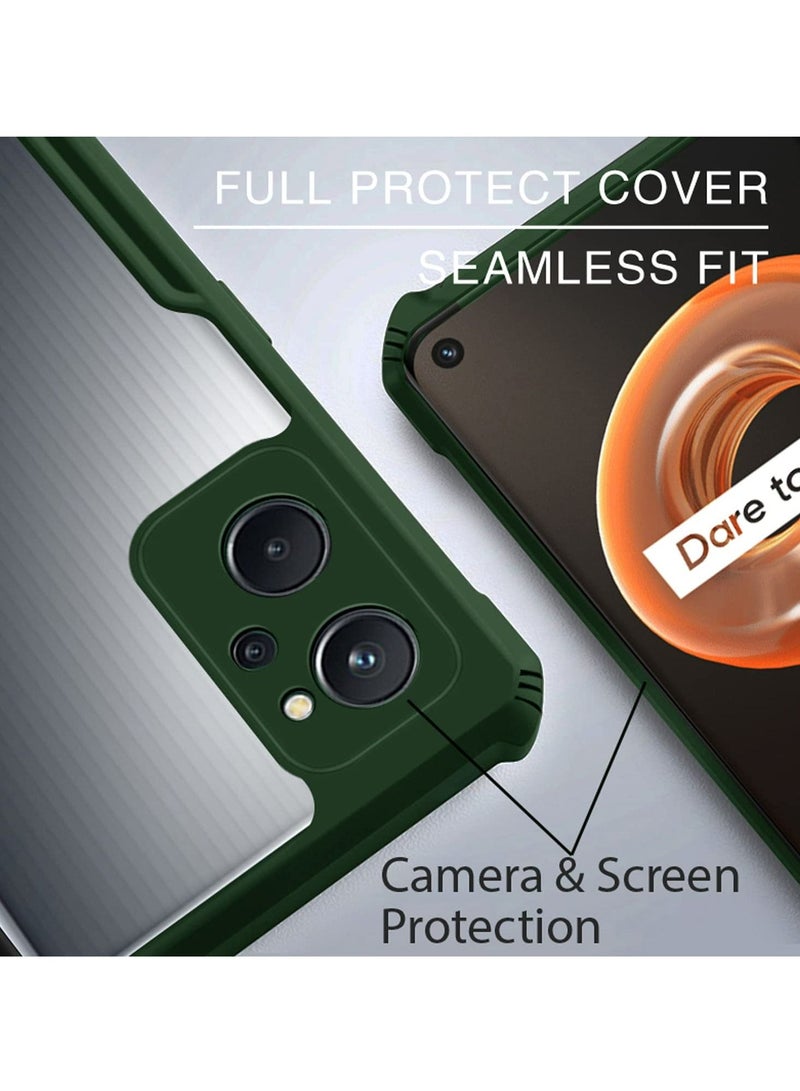 realme 9i 4G Green Mobile Phone Case Cover, Ultra-Thin Lightweight Cover Soft TPU Bumper + Acrylic Clear Back Case Cover - Image 3