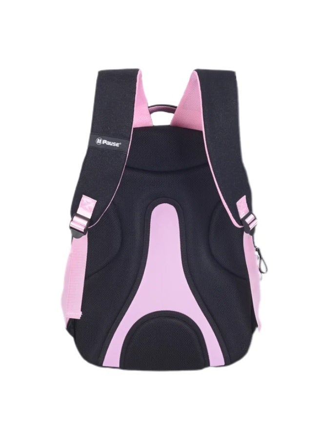 Pause Cosmic Heart Backpack, 19 Inch, Black with Pink Accents - Image 3